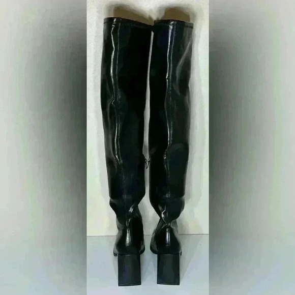 Open Edit Briar Over The Knee Boots Block Heel Goth Winter Club Size 9 New - Picture 8 of 11